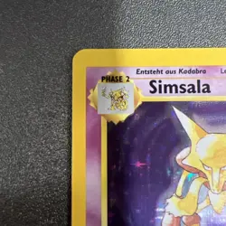 Pokemon Simsala German Alakazam 1/102 Holo Base Set Card - Image 3