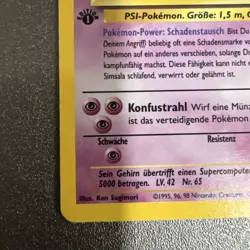 Pokemon Simsala German Alakazam 1/102 Holo Base Set Card - Image 5