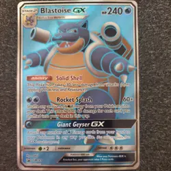 Blastoise GX SM189 LP Full Art Promo Rare Pokemon Card - Image 1