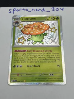 Vileplume Paldean Fates Baby Shiny Holo Card 094/091 Pokemon TCG - Pack Fresh NM - Image 3