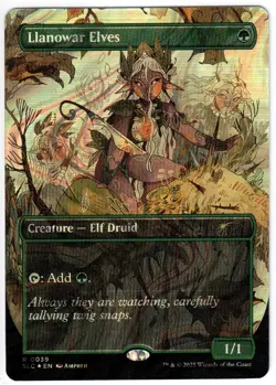Llanowar Elves Secret Lair Drop 0039 Halo Foil NM - Image 1