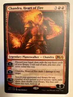 Chandra, Heart of Fire 1x MtG 2021 m21 Core Edition SP/NM - Image 1