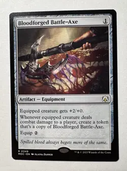 Bloodforged Battle-Axe #349 (NM) March of the Machine MOC Magic MTG - Image 1