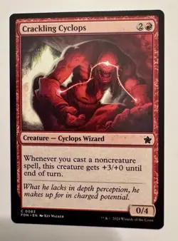 MTG Magic the Gathering Crackling Cyclops (83/763) Foundations NM - Image 1