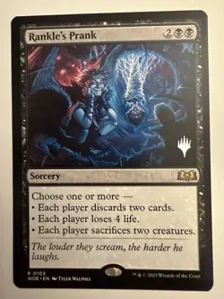 MTG Rankle's Prank Promo Pack Wilds of Eldraine - Promo: Planeswalker Stamped - Image 1
