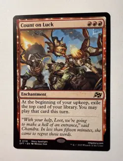 x1 Count on Luck DFT Aetherdrift MTG 118 RARE M/NM 1x - Image 1