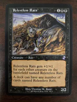 Relentless Rats NM RETRO FRAME Time Spiral: Remastered MTG FREE SHIPPING - Image 1