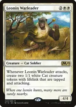 Leonin Warleader #23 (NM) Core Set 2019 M19 Magic MTG - Image 1
