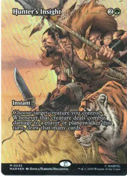 MTG: Marvel Universe Eternal-Legal: Foil Borderless Hunter's Insight: LP Con - Image 1