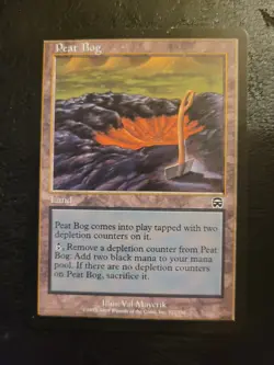 Peat Bog - Mercadian Masques - Magic the Gathering MTG Black Common Land LP - Image 1