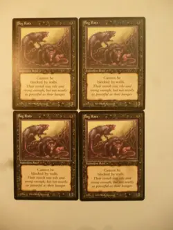 MTG 4 x Bog Rats common Playset LP Magic The Gathering - Image 1