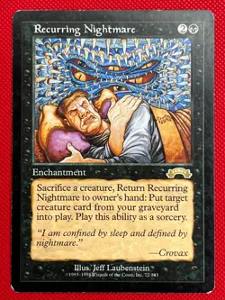 MTG 1X Recurring Nightmare X1 Exodus Magic - MP - Image 1