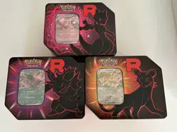 Pokemon TCG Destined Rivals 3 Tin Complete Set With Promo Cards NO SEALED PACKS - Image 1