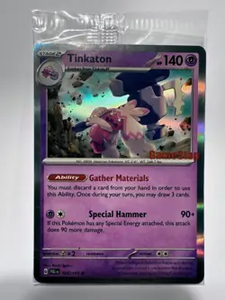 🔥 Pokemon TCG 🔥 Tinkaton 105/193 - Paldea Evolved Sealed GameStop Promo Stamp - Image 1