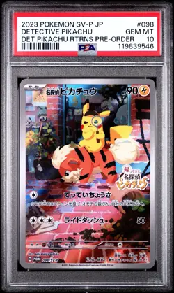 PSA 10 Detective Pikachu 098/SV-P Sv-p Promo Returns Pre-order Japanese Pokemon - Image 1
