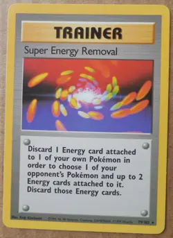 Super Energy Removal 79/102 Rare Non-Holo Base Set Pokemon Trainer LP - Image 1