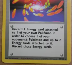 Super Energy Removal 79/102 Rare Non-Holo Base Set Pokemon Trainer LP - Image 3