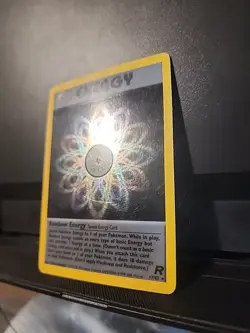 Vintage Pokemon Rainbow Energy 17/82 Team Rocket Holo Damaged - Image 2