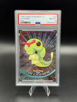 2000 Pokemon - Caterpie Holo Foil - Topps Chrome T.V. #10 Series 1 - Image 1