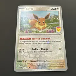 Eevee 074/131 Pokemon Day 2025 Exclusive Holo Promo Near Mint TCG - Image 2