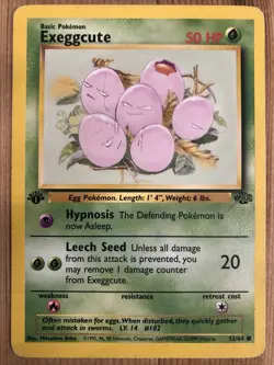 Pokemon Exeggcute Jungle 52/64 1st Edition HP Condition - Image 1
