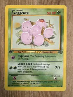 Exeggcute 52/64 1st Edition - Pokemon WOTC Jungle Set Common 1999 - LP - Image 1