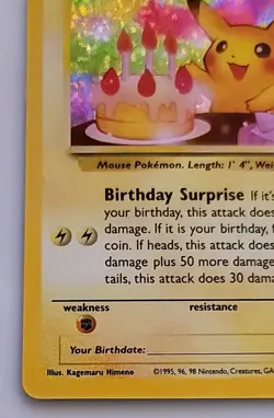 Birthday Pikachu 24 Celebrations Classic Collection Pokemon TCG - NM - Image 3