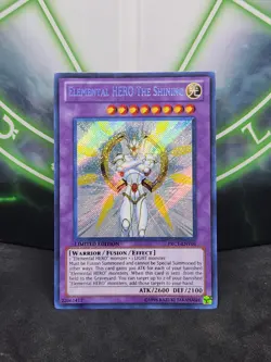 Yugioh Elemental Hero the Shining PRC1-ENV01 Secret Rare NM - Image 1