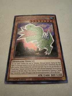 Yu-Gi-Oh! Doodle Beast - Tyranno BLCR-EN033 Secret Rare 1st Ed Near Mint - Image 1