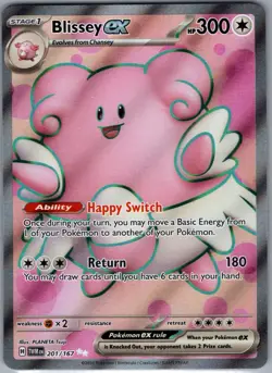 Blissey ex 201/167 SV06: Twilight Masquerade - Pokemon Card - NM - Image 1