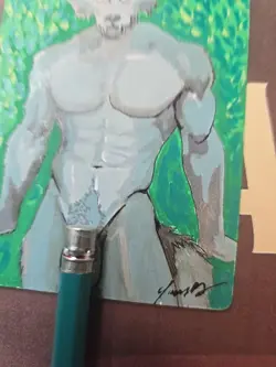 Hand-Painted MTG Forest Alter - Legoshi Fan Art (Beastars) Custom Card by BAZAYO - Image 5