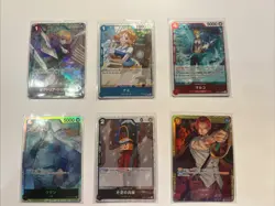 ONE PIECE TCG - 12 FOIL RARE CARD LOT (MIXED JAPANESE SETS) - Image 1