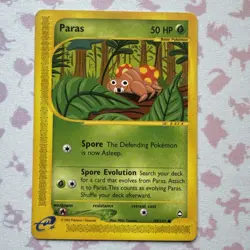 Pokemon TCG Card - Paras - 99/147- Aquapolis - Common - Image 1