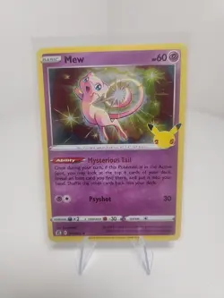 Pokemon TCG Mew Celebrations Holo Rare Card 011/025 - Image 1