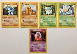 Pokemon Card Lot of 5, Base Set 2, LP - Image 1