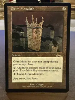 Grim Monolith Urza’s Legacy ‘99 Near Mint Mtg Magic The Gathering Never Played - Image 1