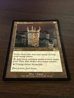 Grim Monolith Urza’s Legacy ‘99 Near Mint Mtg Magic The Gathering Never Played - Image 4