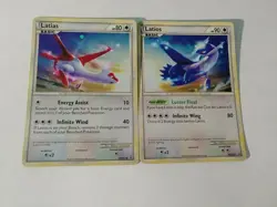 Latios and Latias HGSS10 + HGSS11 Black Star Promo Rare Holo Pokemon Cards 2010 - Image 1