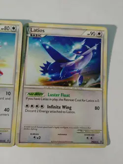Latios and Latias HGSS10 + HGSS11 Black Star Promo Rare Holo Pokemon Cards 2010 - Image 2