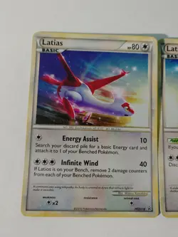 Latios and Latias HGSS10 + HGSS11 Black Star Promo Rare Holo Pokemon Cards 2010 - Image 3