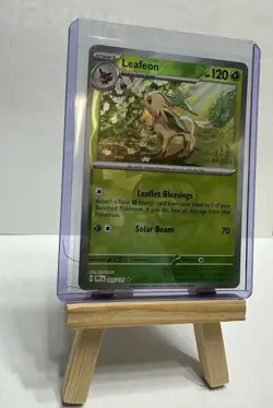 Pokemon Prismatic Evolutions Leafeon Master Ball Reverse Holo 005/131 - Image 2