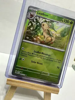 Pokemon Prismatic Evolutions Leafeon Master Ball Reverse Holo 005/131 - Image 4