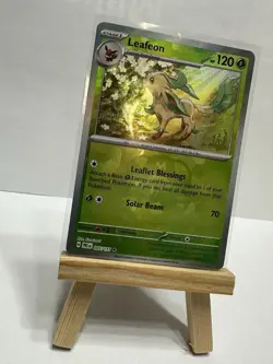Pokemon Prismatic Evolutions Leafeon Master Ball Reverse Holo 005/131 - Image 5