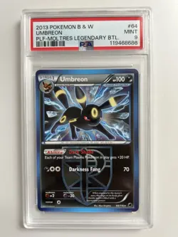 2013 Pokemon B&W Plasma Freeze UMBREON #64/116 PSA 9 Mint - Image 1