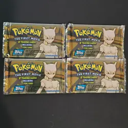 Pokemon: The First Movie Topps Booster Pack - Lot of 4 - Factory Sealed - Image 1