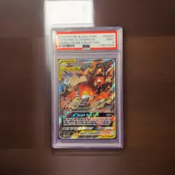 Pokemon Sun & Moon Promo SM201 Alt Art Tag Team Reshiram & Charizard GX PSA 9 - Image 1