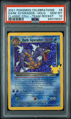 PSA 10 POKEMON CELEBRATIONS CLASSIC COLLECTION #8 DARK GYARADOS-HOLO - Image 1