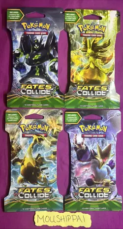 XY Fates Collide SET 4 Sleeved Booster Packs New Factory Sealed Pokemon LOT NIP - Image 1