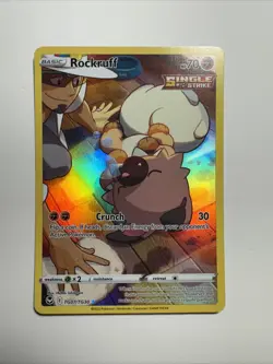 Pokemon TCG Rockruff Silver Tempest Ultra Rare Holo Card TG07/TG30 NM Near Mint - Image 1