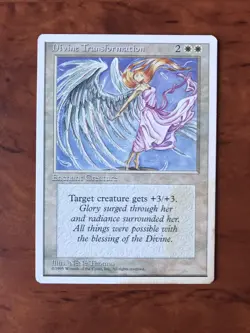 Divine Transformation MTG Magic the Gathering Card NM Mint Fourth 4th Edition - Image 1